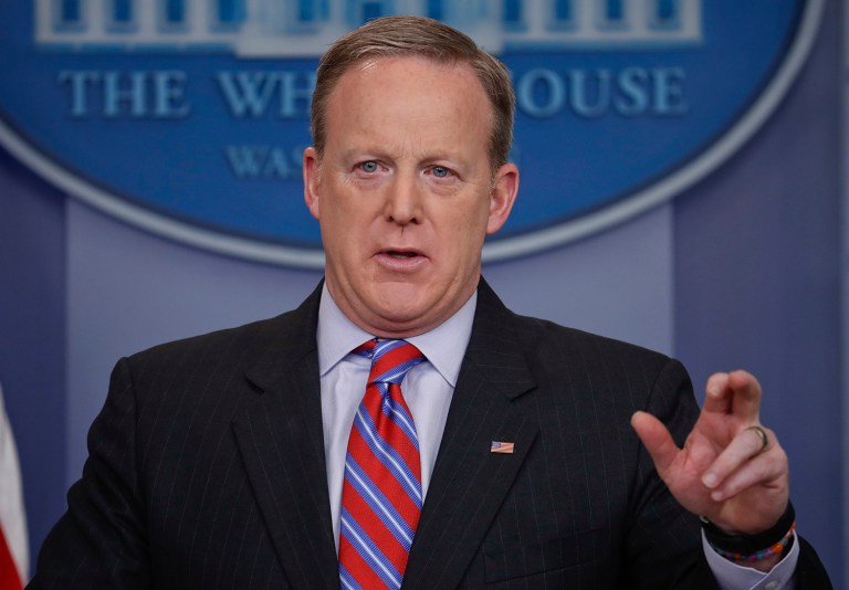 White House press secretary Sean Spicer said that Republican lawmakers seeking details on the second and third phases of healthcare reform should address their concerns to House Speaker Paul Ryan. (AP Photo/Pablo Martinez Monsivais)
