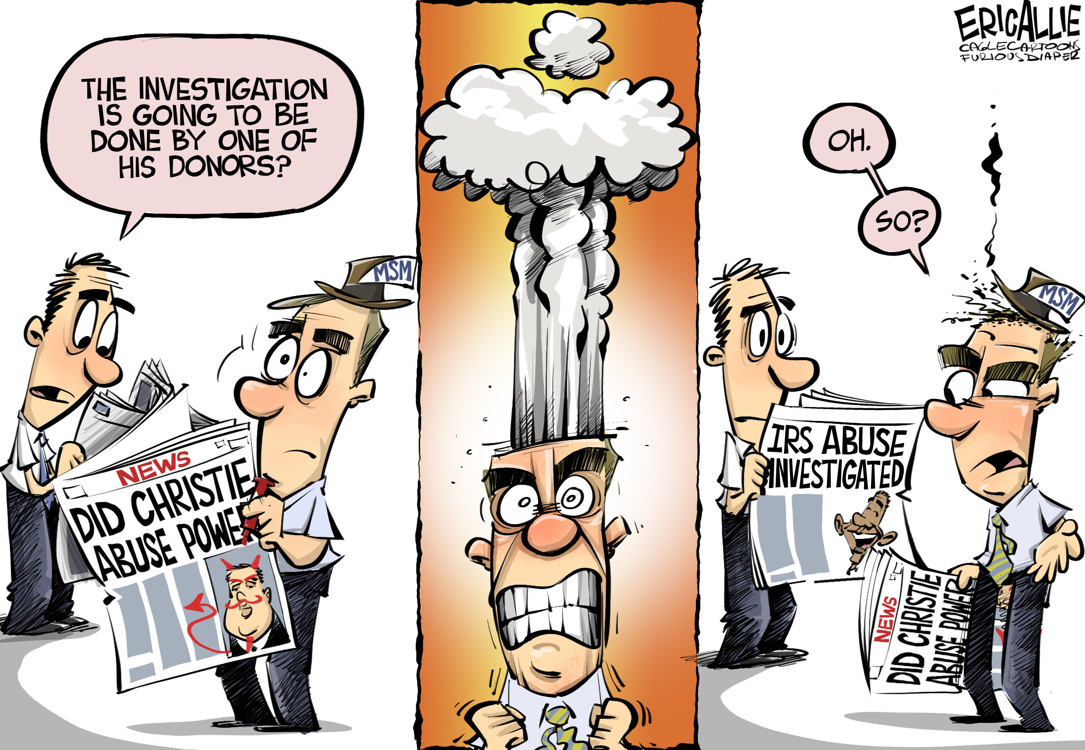 Editorial cartoon: A different standard