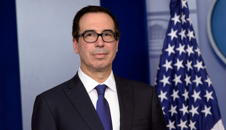 President Trump and the rest of his administration have complete confidence that Congress will raise the debt ceiling by late September, when the government's authority to borrow money will expire, Treasury Secretary Steven Mnuchin said on Friday. (AP Photo/Susan Walsh)