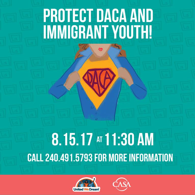Pro-immigration demonstrators planned to meet outside the White House to seek the president's support for DACA.
