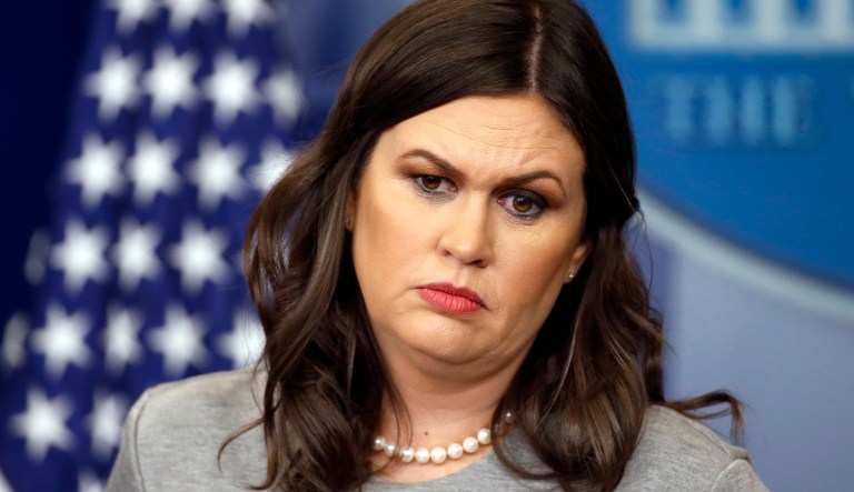 Press secretary Sarah Sanders gave the clarification amid a marathon Capitol Hill hearing with FBI Director Christopher Wray. (AP Photo/Alex Brandon)