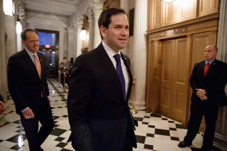 Hopefully the legislation introduced by Sens. Rubio and Menendez will succeed in Congress, preventing the politicization of human trafficking. (AP Photo/J. Scott Applewhite)
