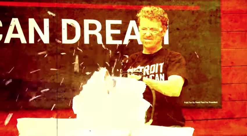 Rand Paul literally ‘blows up the tax code’ in latest campaign ad
