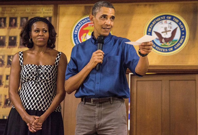 President Obama and the first lady ended New Year's day with a fancy dinner at Vintage Cave, an exclusive restaurant inside the Ala Moana Center in Honolulu, Hawaii, according to White House press pool reports. (Getty images)
