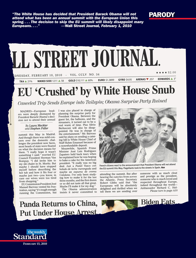 Obama skips the annual EU summit