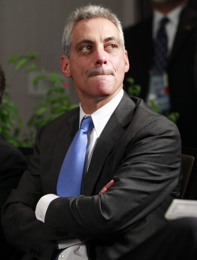 Chicago mayor Rahm Emanuel, a veteran of the Obama and Clinton administrations, is facing off against Chicago Teachers Union President Karen Lewis. (AP Photo/Charles Dharapak)