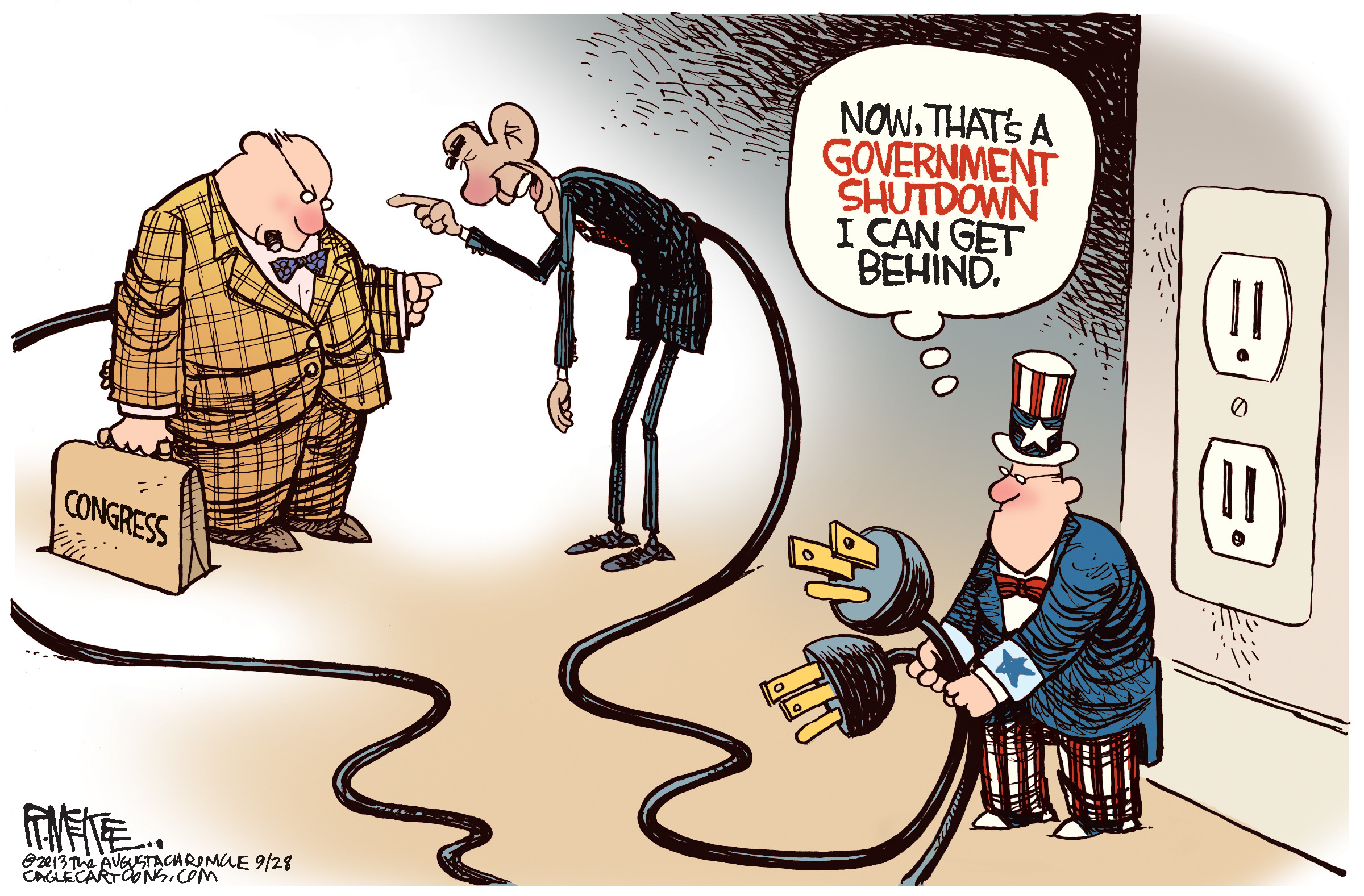 Editorial cartoon: Government shutdown