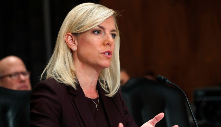 The hearing had been focused on Kirstjen Nielsen's credentials and views on national security. (AP Photo/Jacquelyn Martin)