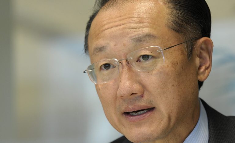   World Bank President Jim Kim speaks during an interview with The Associated Press at the World Bank in Washington, Tuesday, Sept. 3, 2013. He says his staff is doing a rush assessment of the impact of the Syrian conflict on Lebanon to prepare the ground for a new wave of international aid. (AP Photo/Susan Walsh)  