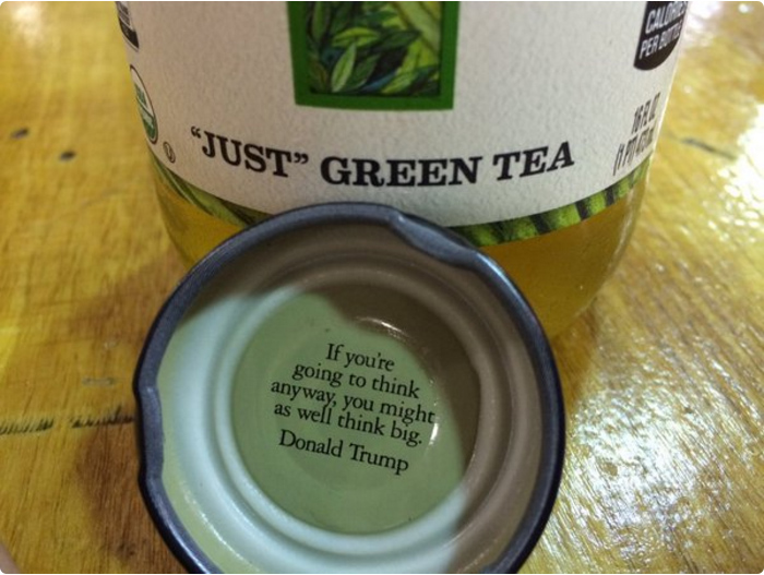 Honest Tea getting rid of Trump quote on bottle caps