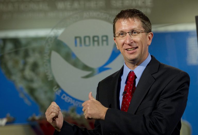   In this June 5, 2012 photo, Rick Knabb discusses his role as the new Director of the National Hurricane Center in MIami. He might better understand the tropical storm systems that frightened him as a child growing up on the hurricane-prone coasts of Florida and Texas, but that doesnât mean heâs learned to like their howling winds. âIâm still very scared of hurricanes,â says Knabb, who left The Weather Channel to become chief of the U.S. governmentâs hurricane forecasting hub in Miami. âI have a very healthy respect for what they can do and I try to channel that fear into preparedness and action.â(AP Photo/J Pat Carter)  