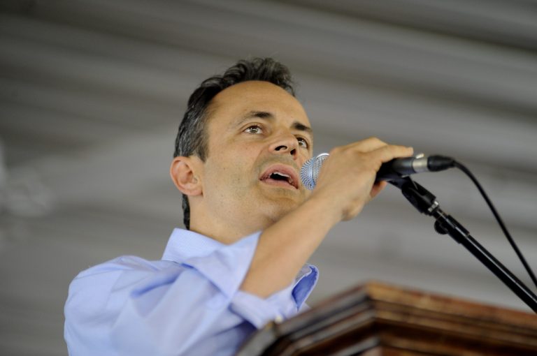 Matt Bevin of Louisville, Ky., challenges Sen. Mitch McConnell in the Republican Senate primary in Kentucky. (AP Photo/Stephen Lance Dennee)