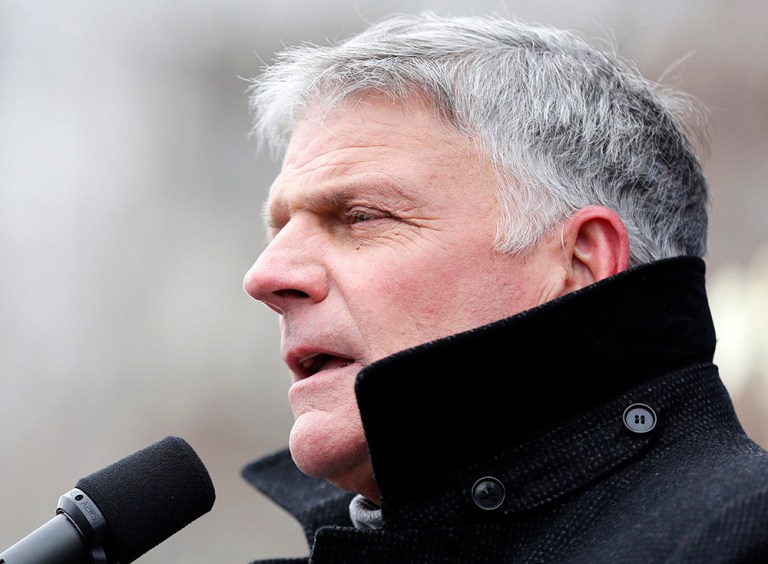 In a Monday phone call with Oath Keepers, the four remaining holdouts said they requested evangelist Franklin Graham to facilitate their talks with the FBI. (AP Photo/Jim Cole)