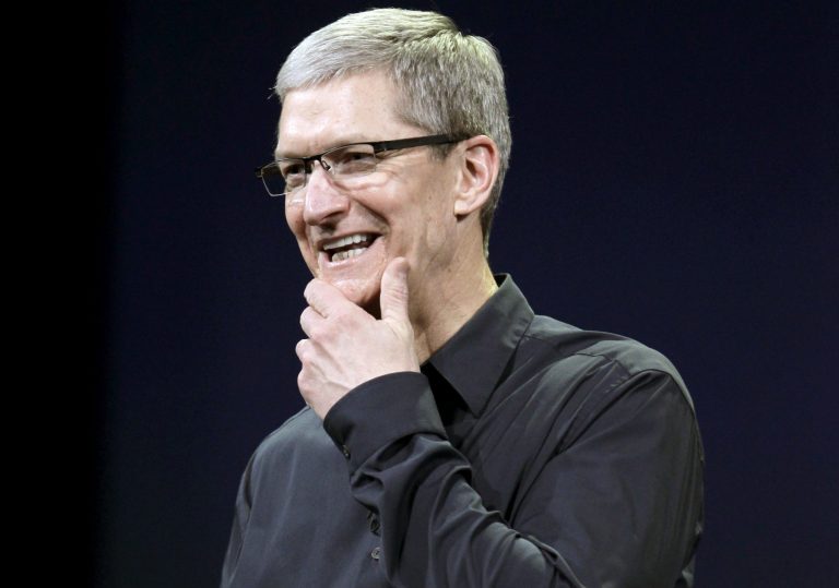   FILE- In this Wednesday, March 7, 2012, file photo, Apple CEO Tim Cook announces a new iPad during an Apple announcement in San Francisco. Apple CEO Tim Cook is expected to show off new iPhone software, updated Mac computers and provide more details on future releases of Mac software when he kicks off the company's annual conference for software developers on Monday, June 11, 2012. (AP Photo/Paul Sakuma)  