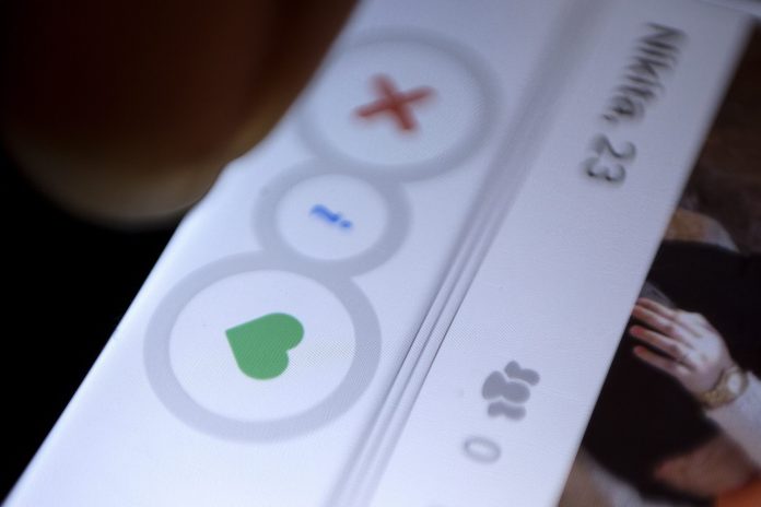 One of the women interviewed, Chrissy Keenan of the University of California Los Angeles, "animatedly" told New York MagazineÂ a story about a man she met on the dating/hook-up app Tinder and who she was preparing to meet for a date. (AP Photo)