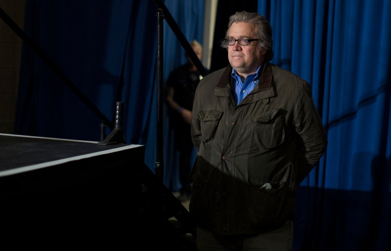 Breitbart was formerly run by President Trump's White House strategic adviser Steve Bannon, who left the site to chair Trump's campaign in the fall. (AP Photo/Evan Vucci, File)