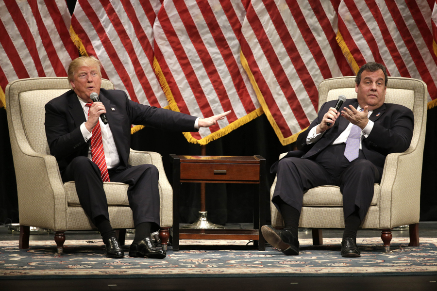 Christie skips slain N.J. trooper’s funeral to campaign for Trump
