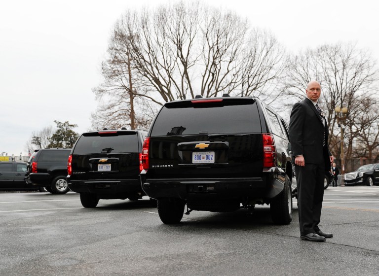 The laptop was stolen from the car of a Secret Service agent in Brooklyn Thursday morning. (AP Photo/Pablo Martinez Monsivais)