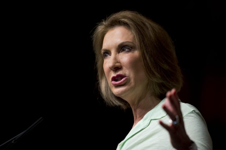 Republican presidential candidate, Carly Fiorina, speaks at the Road to Majority 2015 convention in Washington, Saturday, June 20, 2015. (AP Photo/Manuel Balce Ceneta)