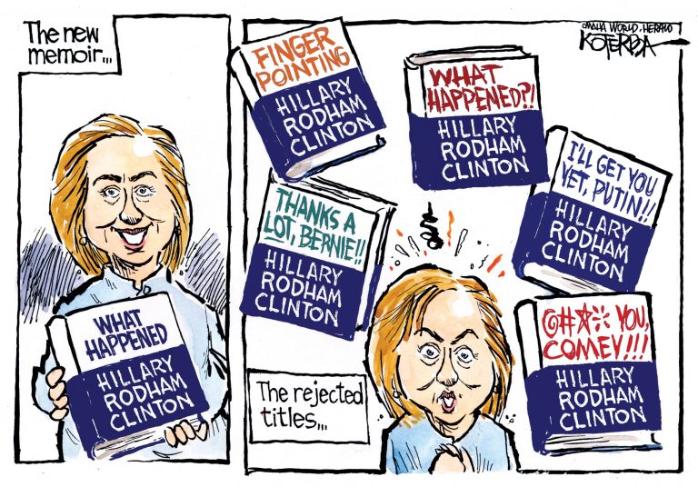 Editorial cartoon: Rejected titles of Hillary Clinton’s memoir