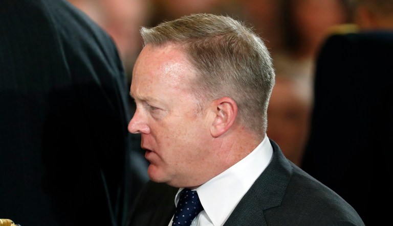 Spicer added that he was not privy to any new information regarding the women who came forward during the election. (AP Photo/Alex Brandon)