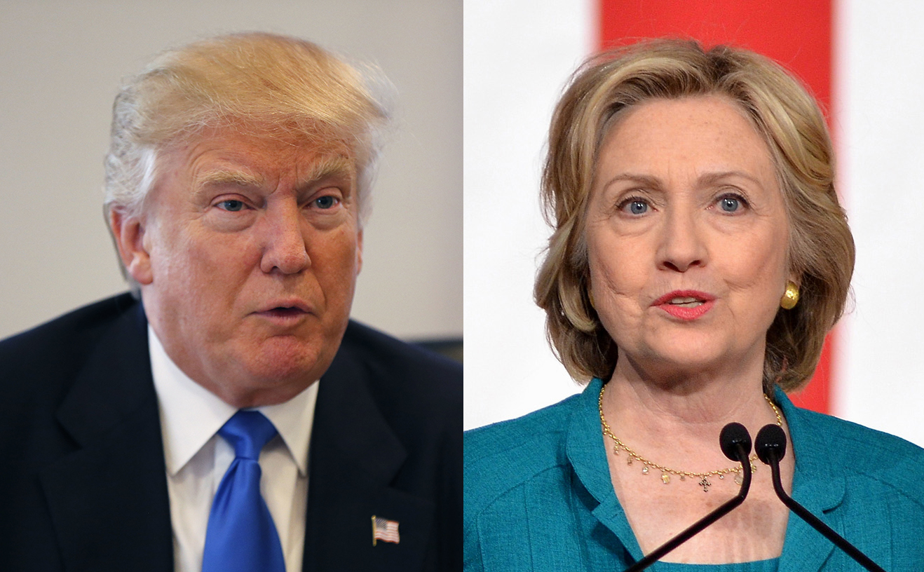 Clinton pressures Trump in red states