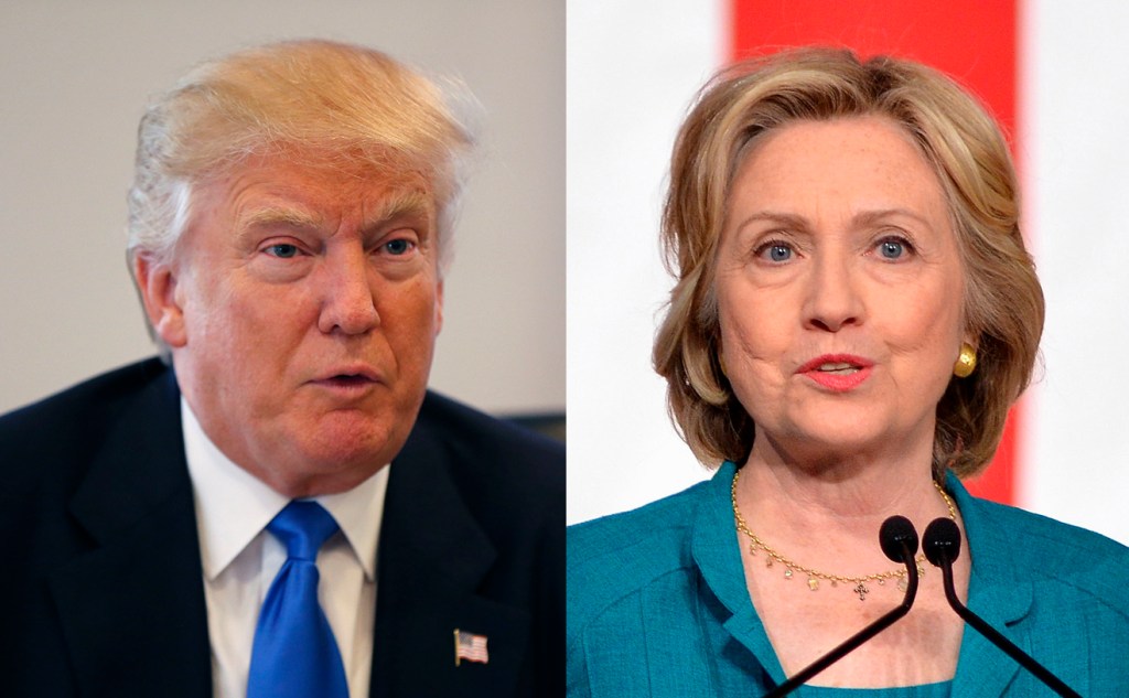 Clinton pressures Trump in red states