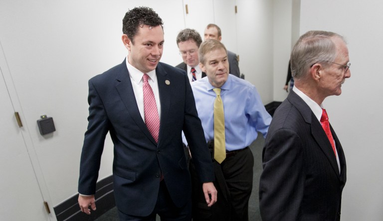 DNC deputy communications director Adrienne Watson highlighted an April 13 tweet from former British MP Louise Mensch. (AP Photo/J. Scott Applewhite)