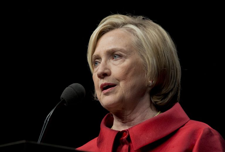 Democratic presidential candidate Hillary Rodham Clinton, speaks at a Jefferson Jackson event hosted by the Democratic Party of Virginia at George Mason University's Patriot Center, in Fairfax, Va., Friday, June 26, 2015. (AP Photo/Manuel Balce Ceneta)