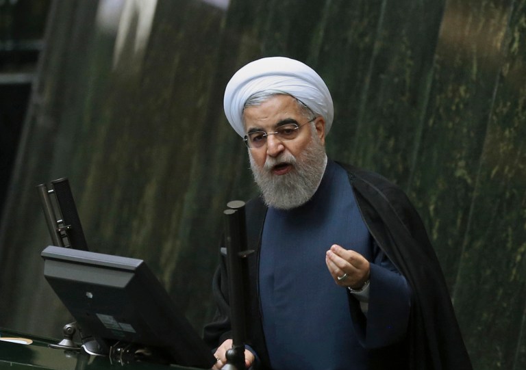 Iranian President Hassan Rouhani reportedly told his cabinet that the U.S. president cannot overturn the nuclear deal with Iran because it was negotiated and approved by several countries, not just America. (AP Photo)