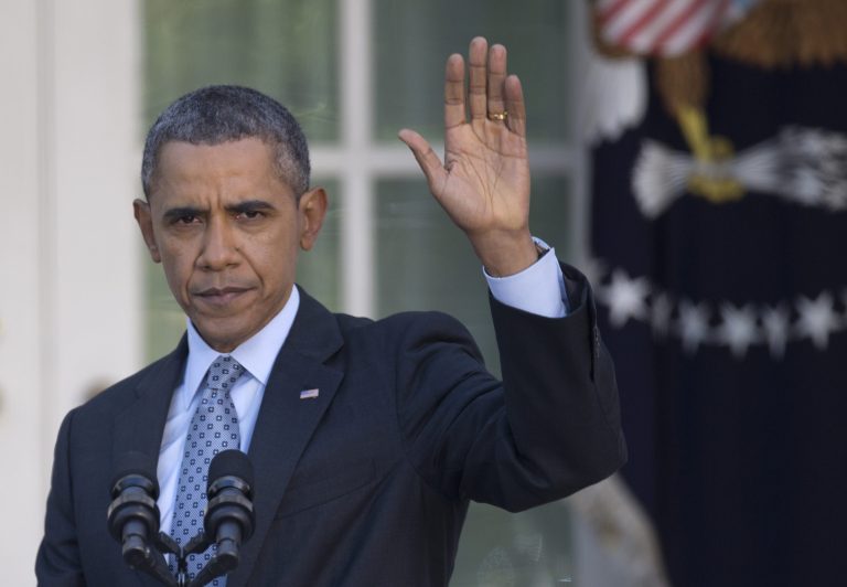 FILE - In this April 1, 2014, photo, President Barack Obama, waves to the audience as he leaves the Rose Garden of the White House in Washington, Tuesday, April 1, 2014, after speaking about the Affordable Care Act. At the behest of business groups, congressional Republicans quietly sought and won a recent change in Obama's health care overhaul that expands coverage options under the law, a striking departure from their customary high-decibel attempts to repeal or dismember the law. (AP Photo/Carolyn Kaster)