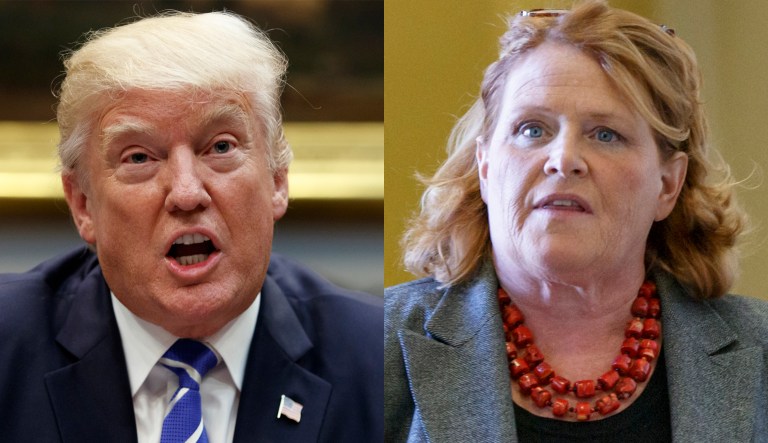 Heitkamp is one of the Democratic senators in a red state up for re-election in 2018 that Trump hopes to pressure into voting with Republicans on tax reform. (AP Photo/J. Scott Applewhite)
