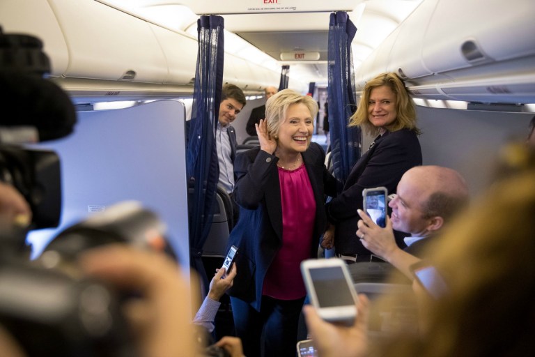 Clinton aims to exploit Republican voters' insecurities about Trump. (AP Photo/Andrew Harnik)