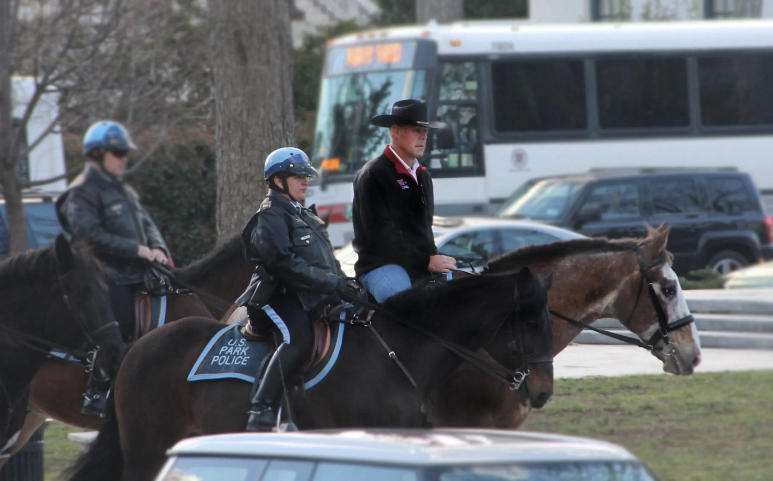 Ryan Zinke rides horse to work on his first day as interior secretary