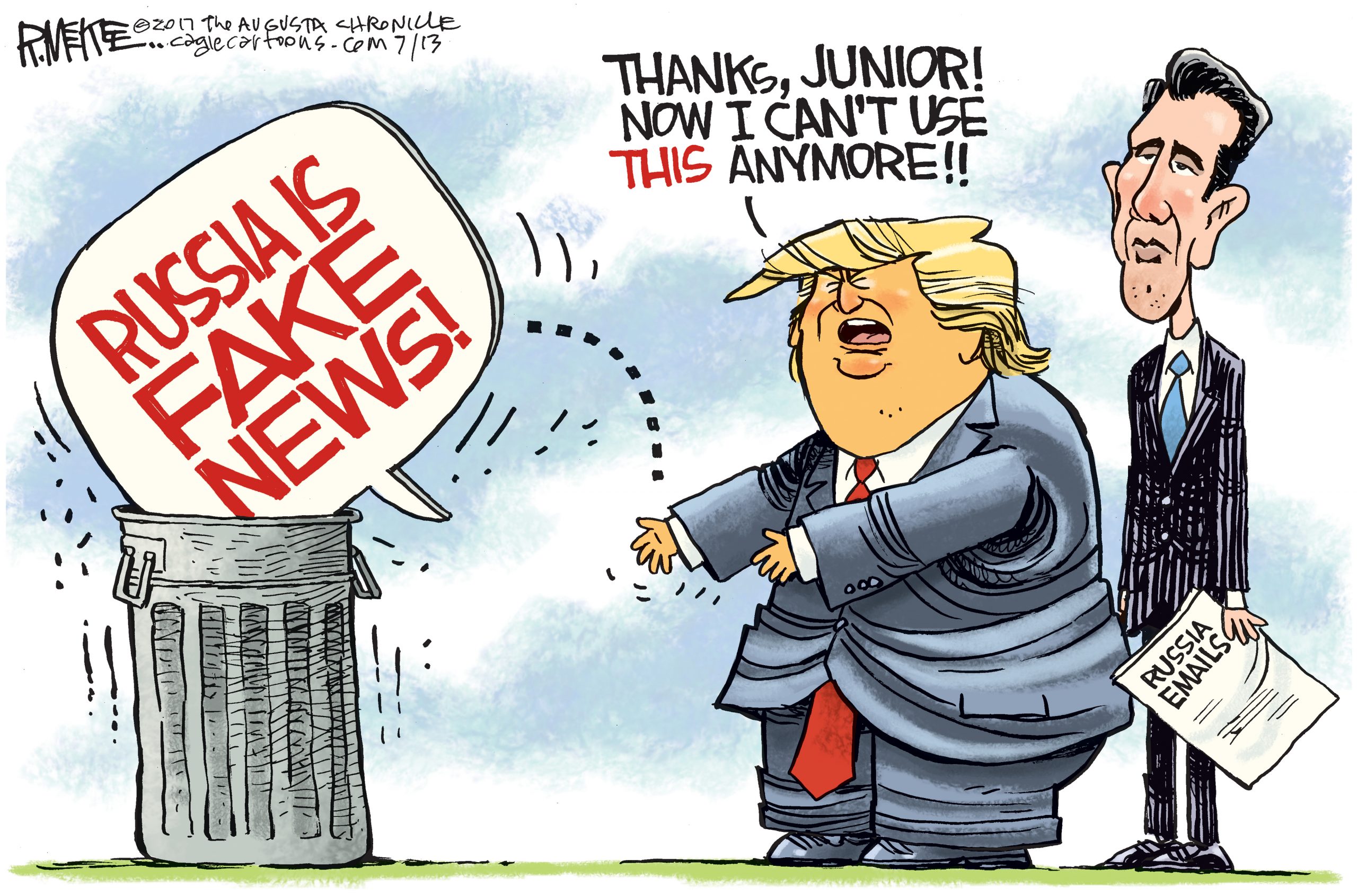 Editorial cartoon: Russia is fake news
