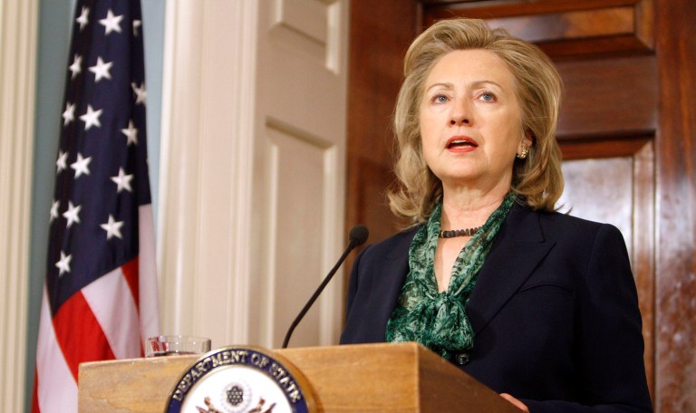 At least one email from a batch of 110 documents recovered by the FBI from Hillary Clinton's server and made public Friday was classified, indicating the former secretary of state attempted to erase classified intelligence from her server. (AP Photo/Jacquelyn Martin)