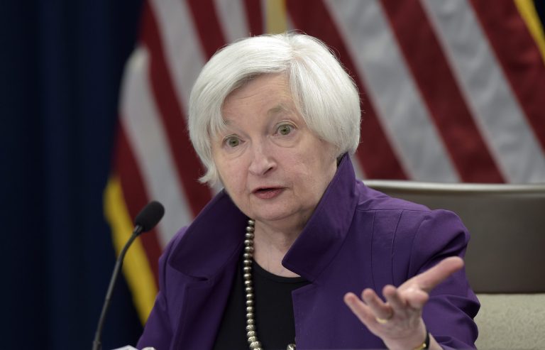 Federal Reserve Chair Janet Yellen. The two-part tests are conducted annually to examine the health of U.S. banks. In the first round, the simulated crisis included a global recession with unemployment spiking to 10 percent, stock markets collapsing 50 percent, housing prices dropping a quarter, and severe downturns in the U.K., Europe, and Japan. (AP Photo/Susan Walsh)
