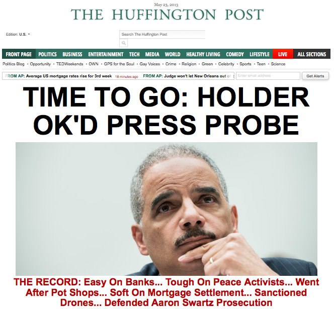 Huffington Post: Time for Eric Holder to go