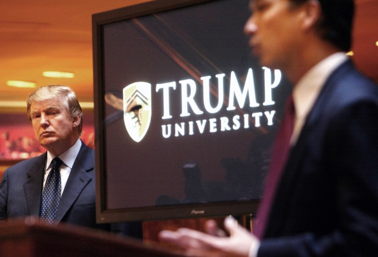 New York Attorney General Eric Schneiderman alleges that Donald Trump and others lied to students about the caliber of instructors employed at Trump University and used 