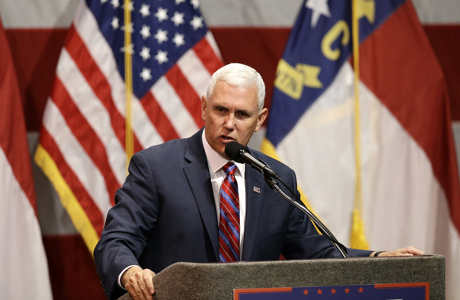 Pence shrugs off sinking poll numbers amid rocky week