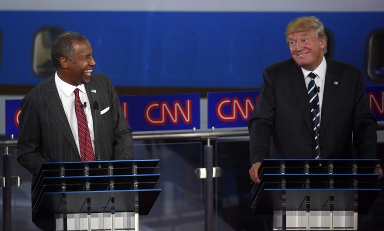 According to a new poll by Wisconsin Public Radio, Dr. Ben Carson is leading in the Badger State with 20 percent support, with Donald Trump tied for second with Sen. Marco Rubio at 18 percent. (AP Photo/Mark J. Terrill)