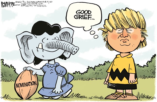 Editorial cartoon: Political football with Charlie Trump