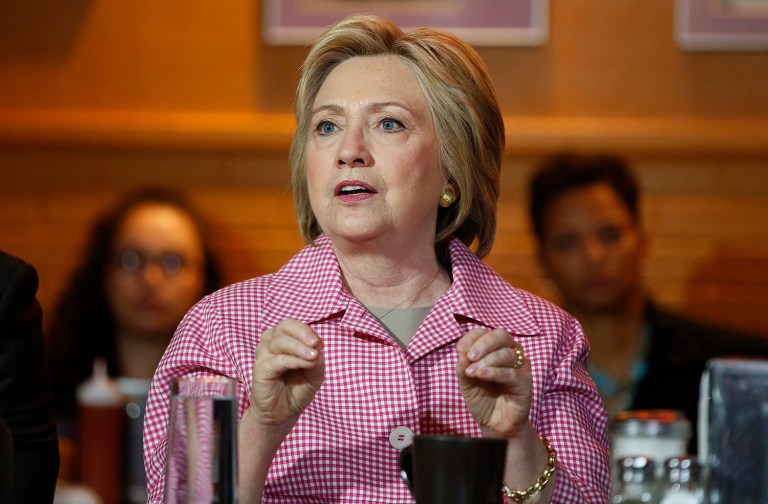 Fifty-eight percent of voters think Hillary Clinton was wrong to be handling classified info on an unsecure server, according to a new poll. (AP Photo/John Locher)