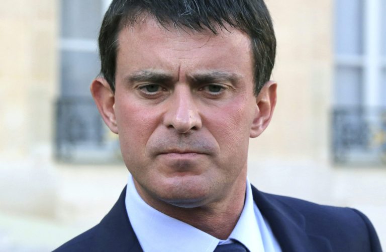 FILE - In this Oct. 23, 2013 file photo French Interior Minister, Manuel Valls pauses as he speaks to the media at the Elysee Palace in Paris. France's president has named 51-year-old Socialist Manuel Valls as the country's new prime minister, it was announced, Monday, March 31, 2014. In a prerecorded televised speech, Francois Hollande said Valls, the former interior minister, would lead a 