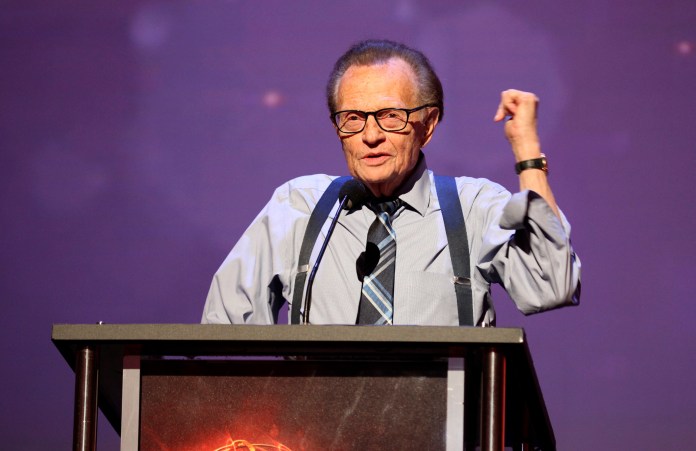 Donald Trump "couldn't have known it was a podcast, because he just did my podcast," said Larry King. (Photo by Antonio Pullano/Invision for the Television Academy/AP Images)