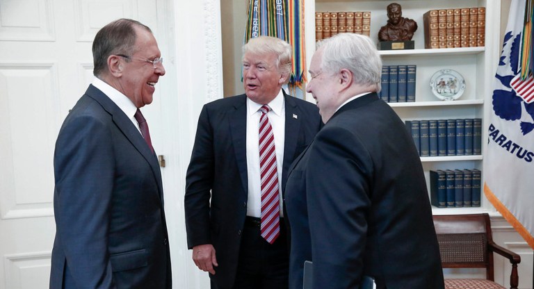 This Trump hit piece is the latest in a growing list in which unnamed sources leak information to a press eager to paralyze a president. (Russian Foreign Ministry Photo via AP)