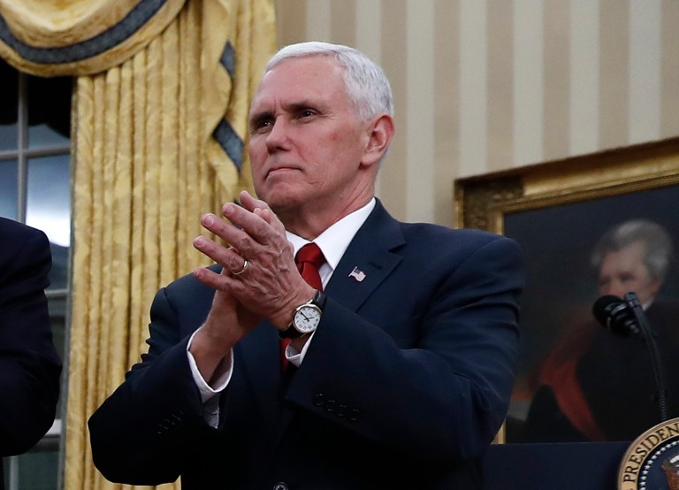 A 50-50 tie would require Vice President Mike Pence to break the tie and cast the deciding vote in favor of DeVos, a wealthy GOP fundraiser and school choice advocate. (AP Photo/Carolyn Kaster)