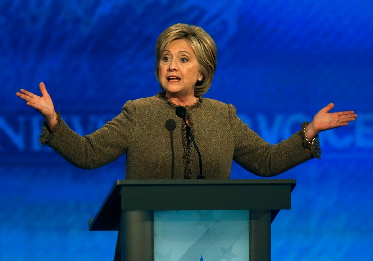 If Donald Trump treats Hillary Clinton the way he did his male primary opponents in debates, people will recoil. (AP Photo/Jim Cole)