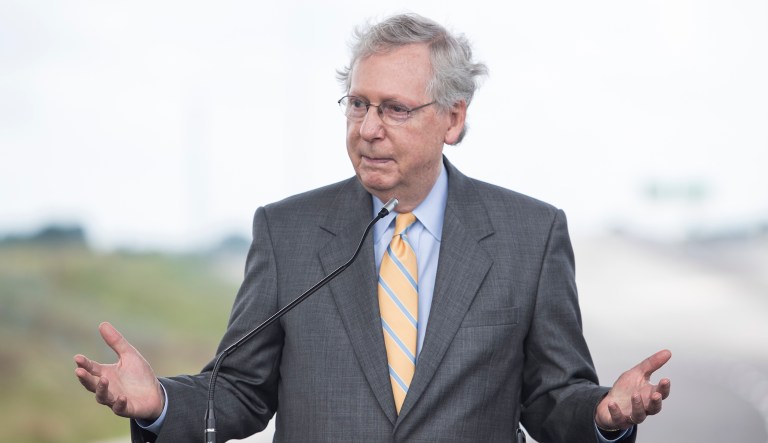 The senators sent a letter to Majority Leader Mitch McConnell, R-Ky., urging him to forgo the traditional August recess. (Austin Anthony/Daily News via AP)