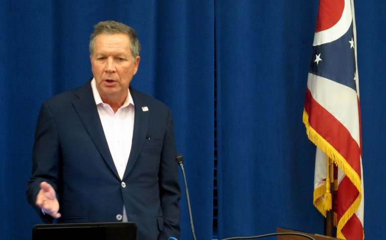 Ohio Gov. John Kasich says allies are concerned about conflicting statements from Trump and his advisors. (AP Photo/Andrew Welsh-Huggins)